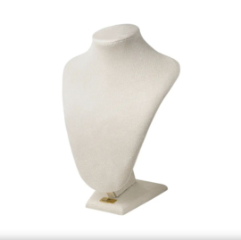 Luxe sieraden display - hals - nylon off-white 22 cm