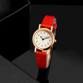 Elegante Quartz Horloge rood