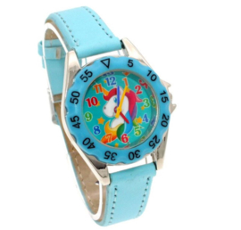 Kinderhorloge Unicorn / eenhoorn blauw