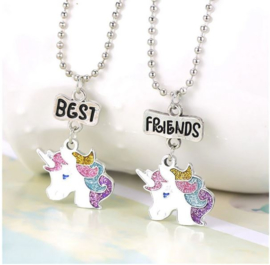 2 stuks vriendschaps kettingen - Best Friends Unicorn