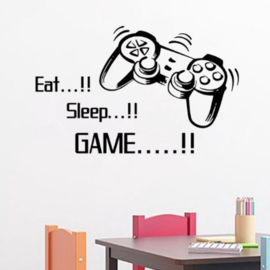 muursticker  | eat-sleep-game