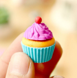 6 stuks kleurrijke cupcake gummen