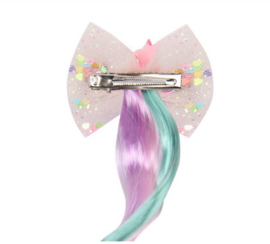 Haarclip met haarstreng Unicorn - eenhoorn