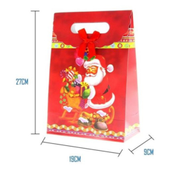 12 stuks kersttas - cadeautas afbeelding kerstman - 19x27x9cm