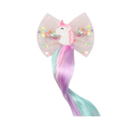 Haarclip met haarstreng Unicorn - eenhoorn