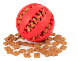 Interactieve voerbal puppy en kat groen 5 cm