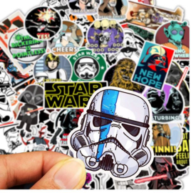 50 stuks Star Wars Stickers 4x6 cm