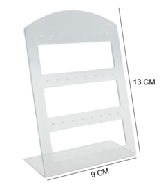 2 stuks Transparante oorbellen display voor 12 paar oorbellen