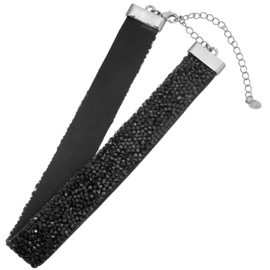 Ketting Choker Ultimate Glam zwart