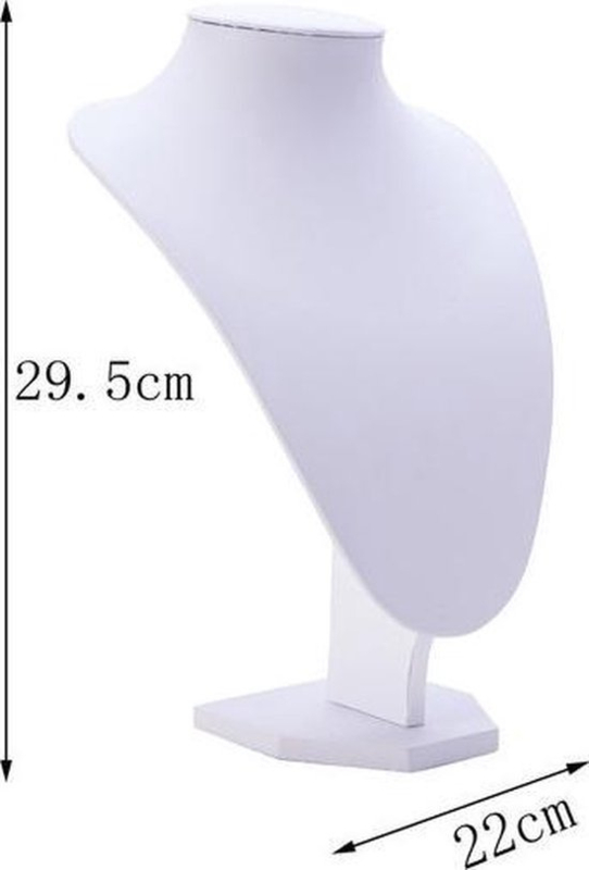 Sieraden display lederlook wit 29,5 cm hoog RETOUR PRODUCT