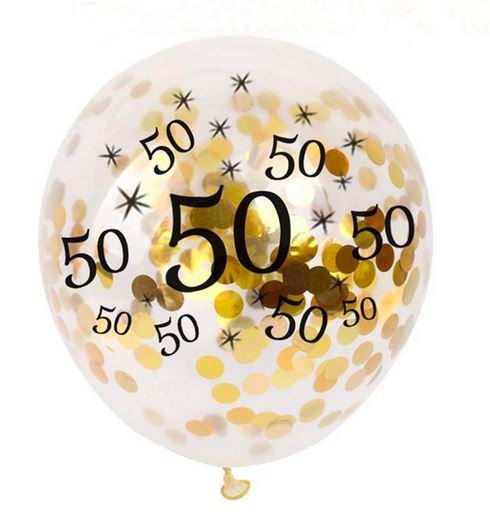 Middag eten Seminarie koolhydraat 5 stuks confetti ballonnen 50 jaar goud | Feest artikelen | Welkom in onze  webshop van Pippa - voordelige en hippe artikelen