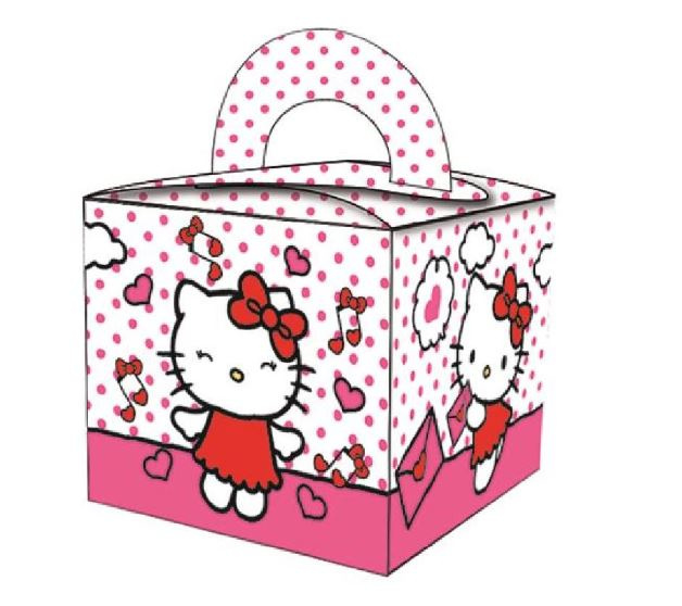 16 stuks traktatiedoosje Hello Kitty junior 6 x 5 cm karton