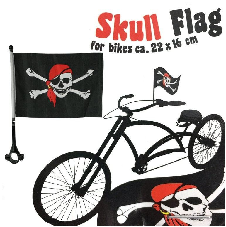 Piratenvlag voor op de fiets - GRATIS bij een bestelling vanaf 10 euro