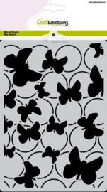 185070/1285 CraftEmotions Mask stencil Bugs - vlinders en ringen A5 Carla Creaties