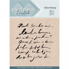 Card Deco Essentials Clear Stamps - Vintage text lines - CDECS144