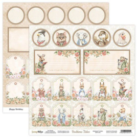 ScrapBoys Bedtime Tales paper sheet DZ BETA-06 190gr 30,5x30,5cm - PAKKETPOST!