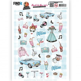 3D Push-Out - Yvonne Creations - Back To The Fifties - Burgers - SB10837