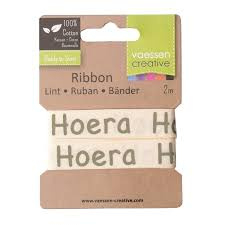 1108-621 Vaessen Creative • Ribbon 2mx15mm NL Hoera