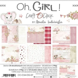 Craft O' Clock - Oh, Girl! - Paperpad 20.3 x 20.3 cm