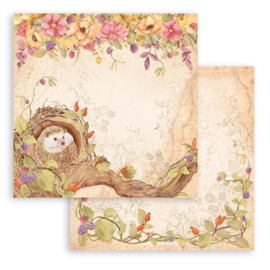 Woodland Hedgehog 12x12 Inch Paper Sheets (SBB961)- PAKKETPOST!