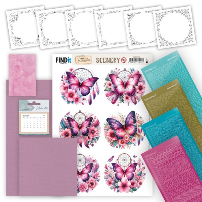 DODOPWC01 Hobbydots Pinwheel Calendar - Berries Beauties - Butterflies