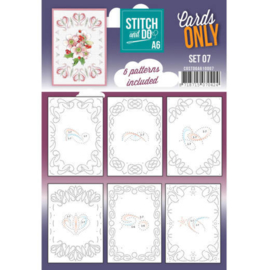 COSTDOA610007 Stitch and Do A6 Cards Only nr. 07 - 6 stuks