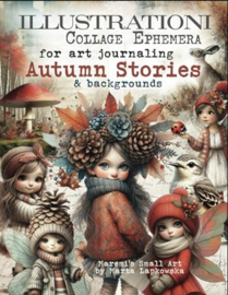 Maremi's Small Art - Illustiationi Collage Pages for Art Journaling - Autumn Stories & Backgrounds