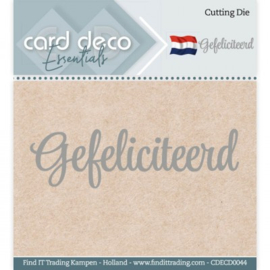 CDECD0044 Snij- en embosmal - Gefeiciteerd - Card Deco