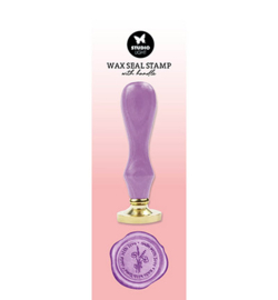 SL-ES-WAX08 - Wax Stamp with handle Purple Made with love Essentials Tools nr.08