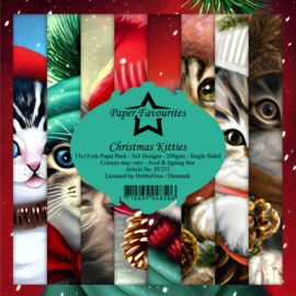 PF253 Paper Favourites 15x15 cm Christmas Kitties