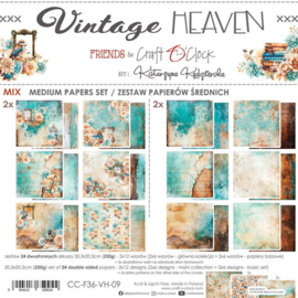 CC-F36-VH-09 Craft O Clock Set of Mix Papers 20x20 cm Vintage Heaven