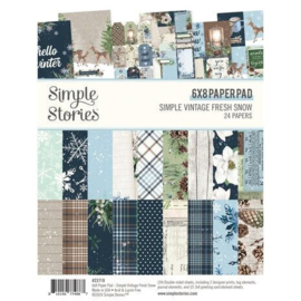 23719 Simple Stories - Simple Vintage - Fresh Snow - 6x8 Inch Paper Pad