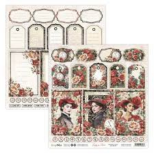 ScrapBoys - Cutting Sheet 30,5 x 30,5 cm - Lady in Red LARA-06 - PAKKETPOST!