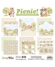 Picnic! 12x12 Inch Paper Pad (SB-PICN-08) - PAKKETPOST!!