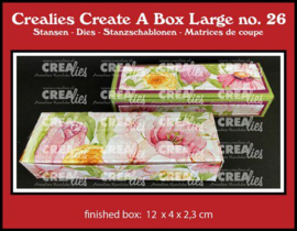 CCABL26 Crealies Create A Box Waxinelichtjes doosje CCABL26 finishedbox:12x4x2,3cm