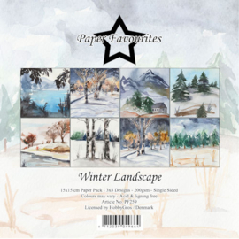 PF259 Paper Favourites 15x15 cm Winter Landscape