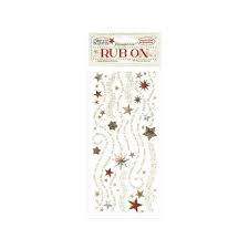Gear up for Christmas Rub-On 4x8,5 Inch Stars (DFLRB110)