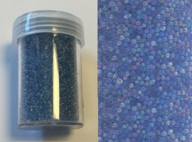 Mini parels zonder gat 0.8-1.0mm 22 gram - Blauw
