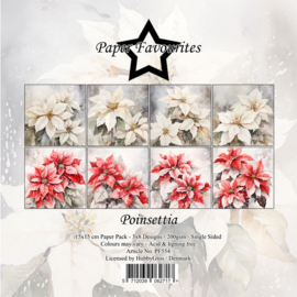 PF554 Paper Favourites 15x15 cm Poinsettia