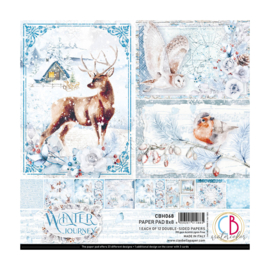 CBH068 WINTER JOURNEY PAPER PAD 8"X8" 12/PKG