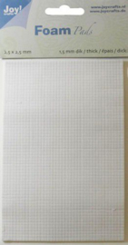 Foam Pads 1,5mm/2,5mm blok wit 6500/0012 10x15cm - Joy Crafts