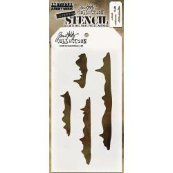 THS114 Snowcap Layered Stencil 4.125"X8.5" - Tim Holtz