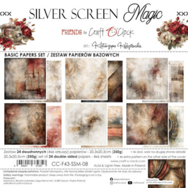 CC-F43-SSM-08 Basic Paper Pack 20x20 cm Silver Screen Magic