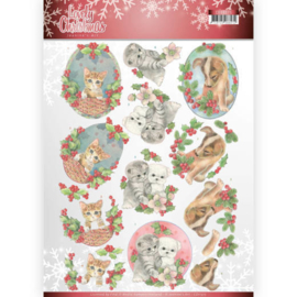CD11375 3D Knipvel A4 - Lovely Christmas - Jeanine's Art