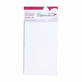 Papermania - Tall Slimline Cards & Enveloppen - Wit - Geschulpt