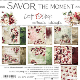CC-C70-STM-07 Craft O Clock Paper Pack 20x20 cm Savor the Moment