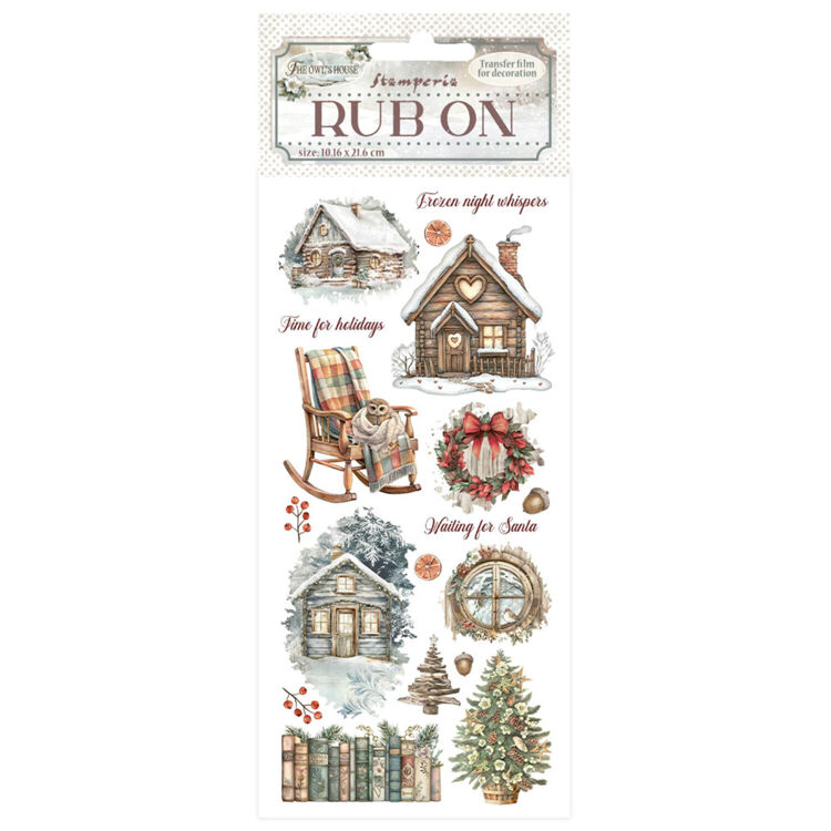DFLRB178 Stamperia - The Owl's House - Rub-on 4x8,5 Inch Cottage