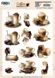 CD12317 3D Cutting Sheet - Berries Beauties - Coffee Moments - Cacao