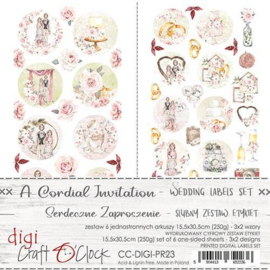Craft O' Clock - A Cordial Invitation - Digi Label Wedding Set