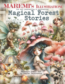 Maremi's Small Art - Industrial Collage Pages for Art Journaling - Magical Forest Stories